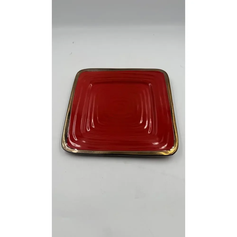 Set of 8 GIBSON ELITE Red Stoneware 9